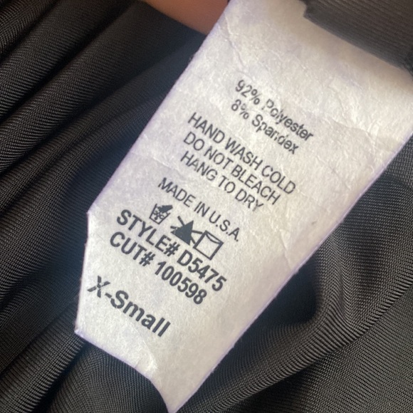 J Uptown Black maxi wrap dress Size XS A-skirt Open Back Deep V-neck - Picture 10 of 10